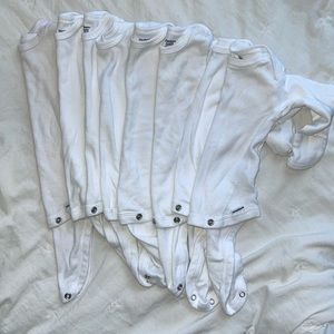 0-3 month bundle White onesies.